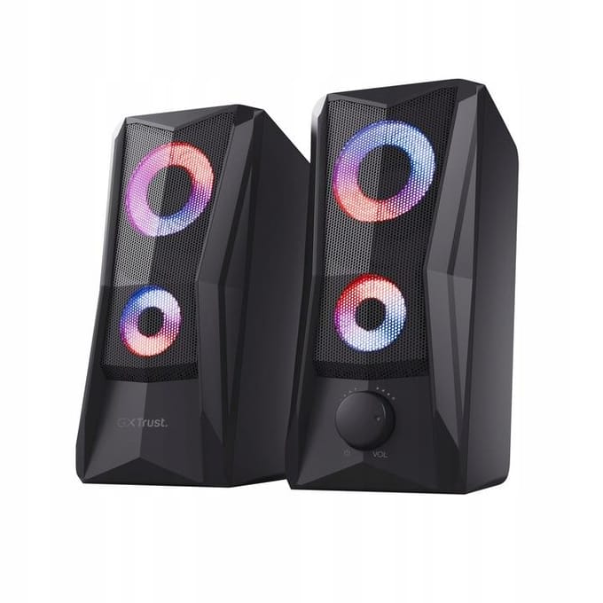 Trust GXT 606 Javv - Gaming Speakerset - 2.0 Stereo - RGB Verlichting - 12W Piekvermogen - Zwart