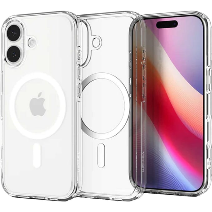 Spigen Ultra Hybrid Backcover MagSafe voor de Apple iPhone 17 - Clear / White