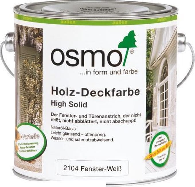 Osmo Buitenhout Houtverf dekkend 2104 WIT (Perfect product voor ramen en deuren!)