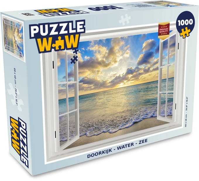Puzzel Doorkijk - Water - Zee - Legpuzzel - Puzzel 1000 stukjes volwassenen