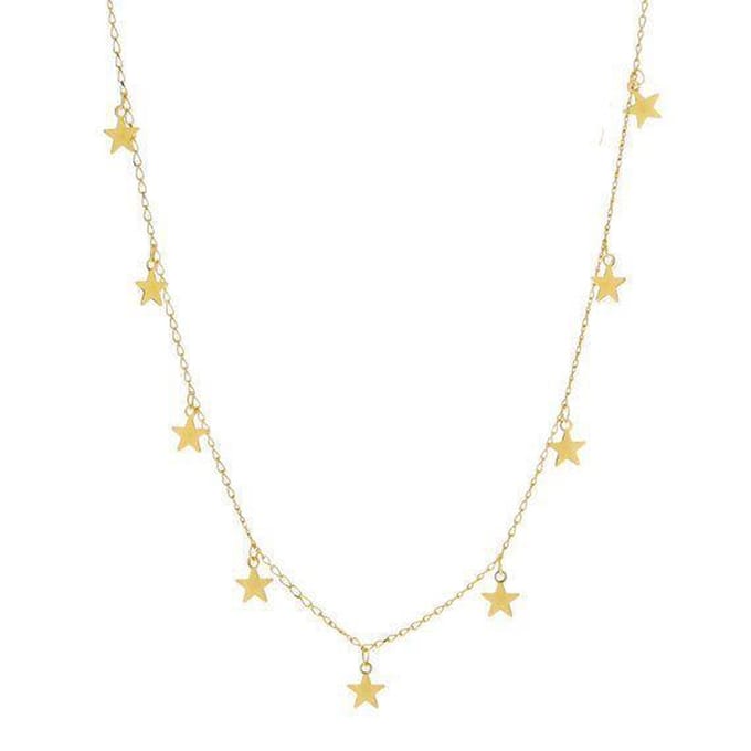 Joboly Ster Star Sterretjes Ketting - Dames - Goudkleurig - 45 cm