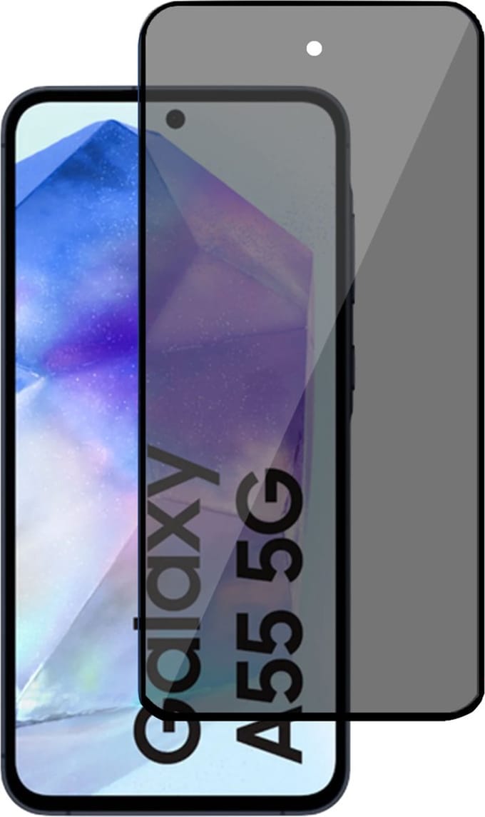 Privé Screenprotector geschikt voor Samsung Galaxy A55 / A35 Screenprotector - Privacy Beschermglas - Privacy Proteqt+