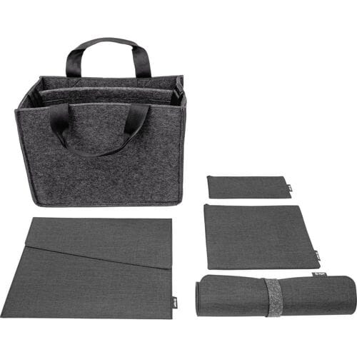 Sigel Bundle   Desk Sharing Bag M   Notebook Case S   Organizer Set   Desk Mat Tas voor accessoires Geschikt voor max. (laptop): 35,6 cm (14) Donkergrijs
