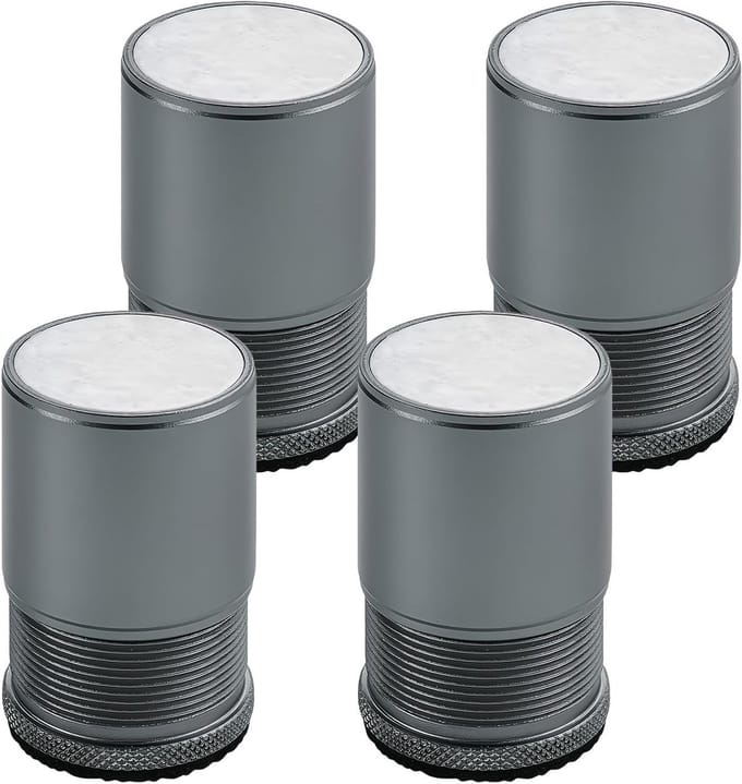 Verstelbare metalen meubelverhogers voor bed, stoel, tafel en kast - Hoogte 4.8cm-8cm, diameter 40mm, set van 4