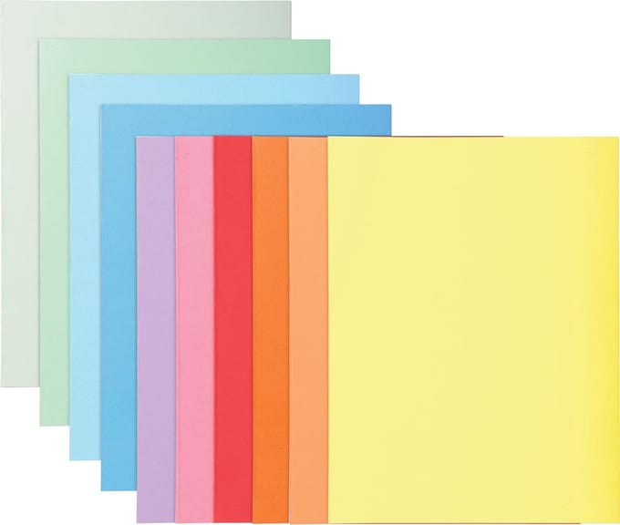 Exacompta 5x SUPER 160 - Pak van 100 dossiermappen 160g/m2- 24x32 cm voor A4. - Geassorteerd - 340000E