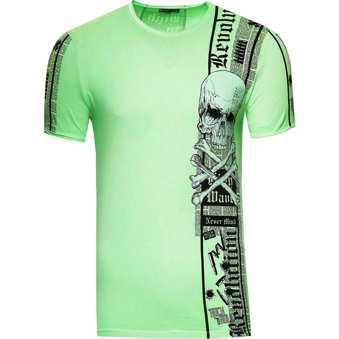 T-shirt met voor- en achterkant bedrukt