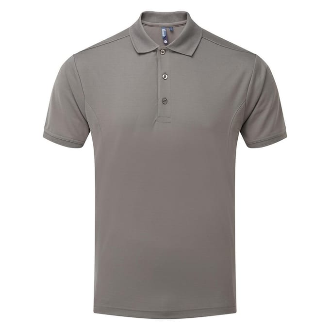 Premier Heren Coolchecker Poloshirt (Donkergrijs)