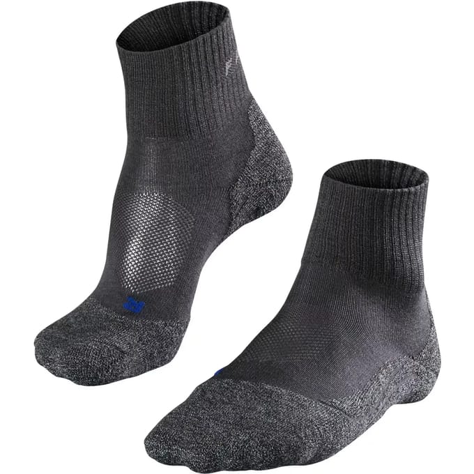 FALKE TK2 Cool Short anti-blaar dik lyocell functioneel materiaal wandelsokken dames grijs - maat 41-42