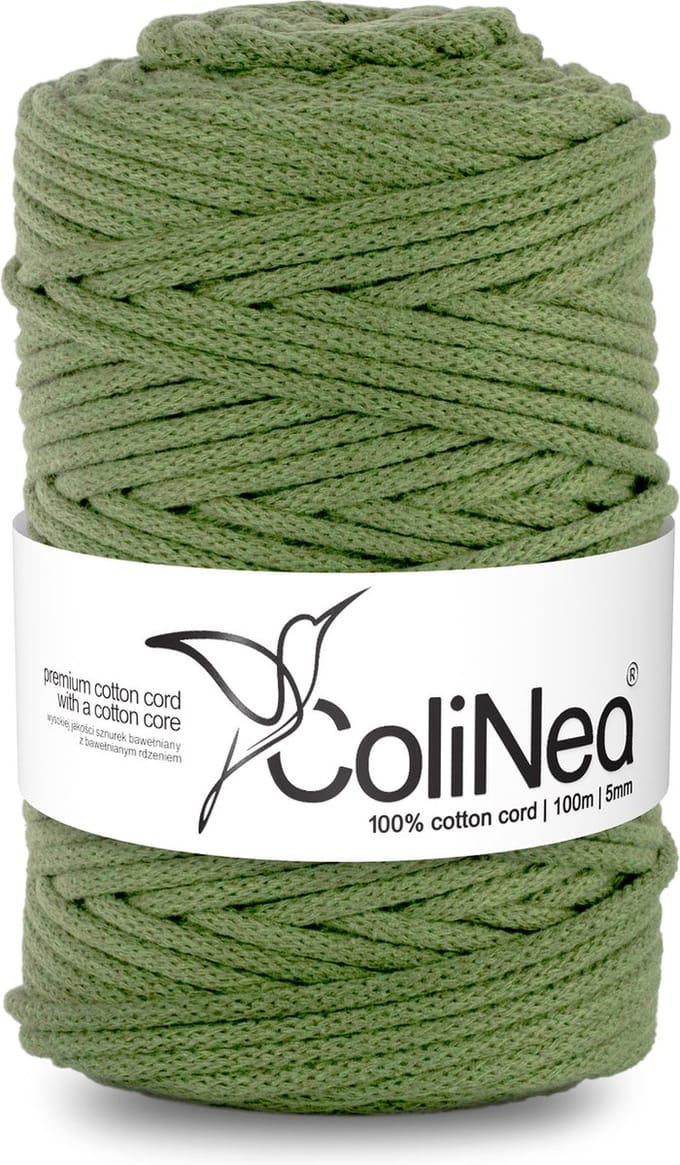 ColiNea - Touw - katoenen - koord - Katoenkoord - macramé - 5 mm x 200 m - pistache kleur