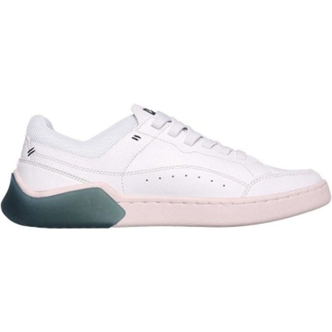 Skechers Unisex Volwassen Cup Classic Leer Lage Sneakers (Wit/Groen)