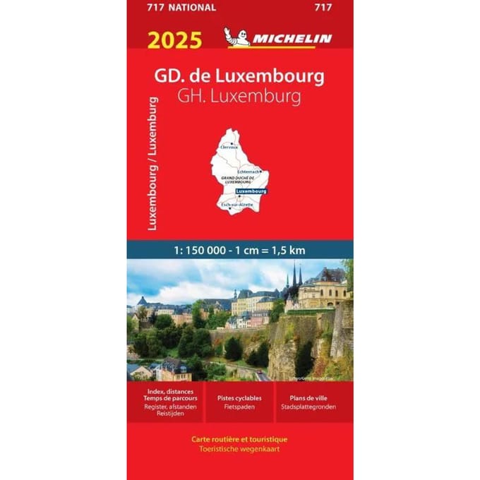 Michelin wegenkaart 717 GH Luxemburg 2025