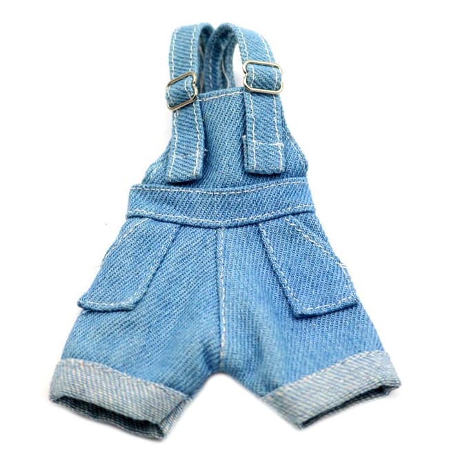 30cm Dools handgemaakte denim overall met wit overhemd poppenaccessoire mode kinderen geschenken speelgoed