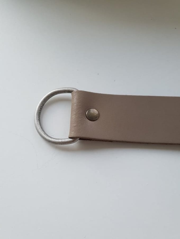 Gordijn embrasse leer 3 cm Taupe