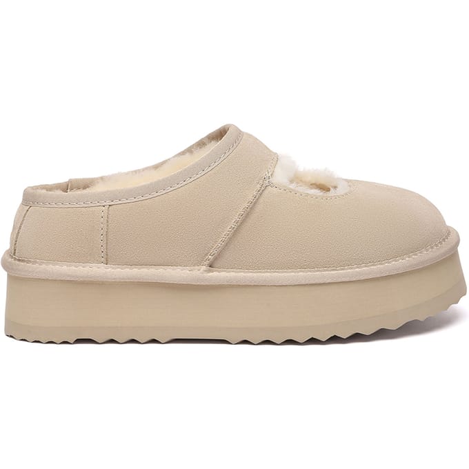 EVER AU Australië Vrouwen Gevederde Enkel Platform Slippers