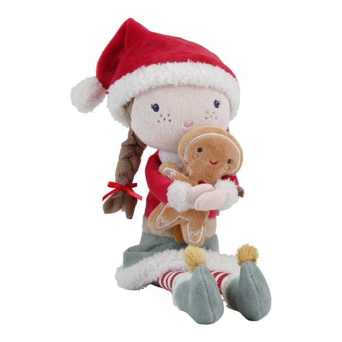 Little Dutch knuffelpop kerst Rosa 35 cm - pluche pop cadeau.