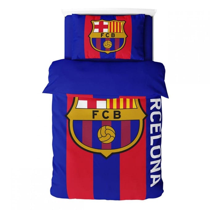 FC Barcelona beddengoed set 135x200 + 50x75 cm microvezel 119122 veelkleurig