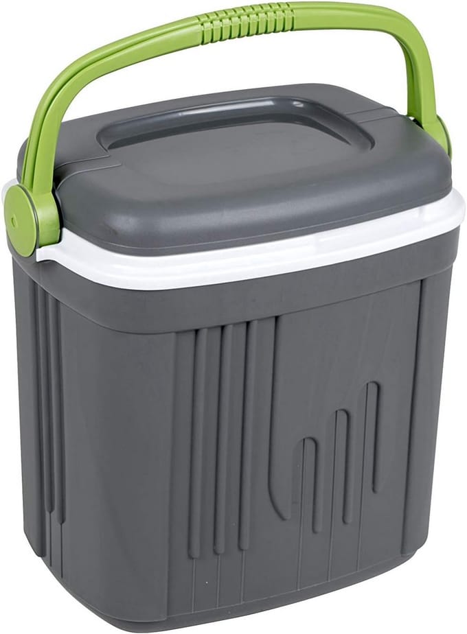 Koelbox - Isolatiebox - Buitenactiviteiten - Handvat vergrendelt deksel - 39 x 39 cm - Grijs