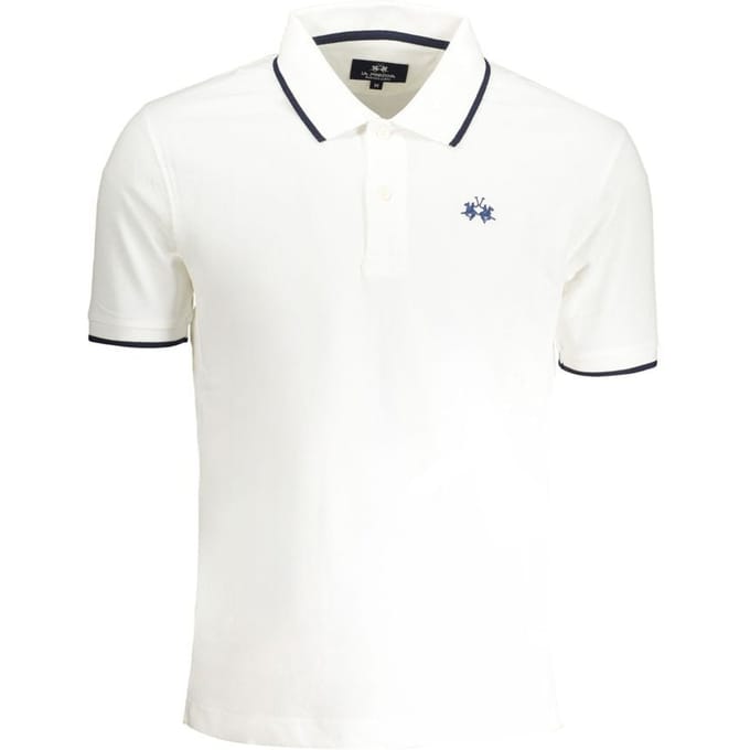 La Martina Witte Katoenen Poloshirt voor Heren