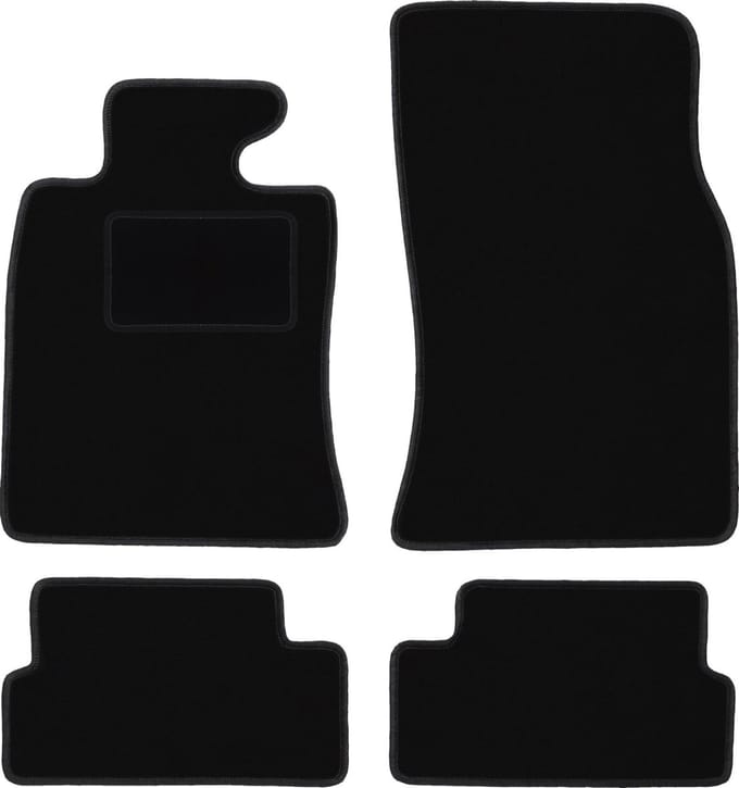 Zwarte velours vloermatten voor: Mini Cooper II R57 cabriolet (2006-2013)