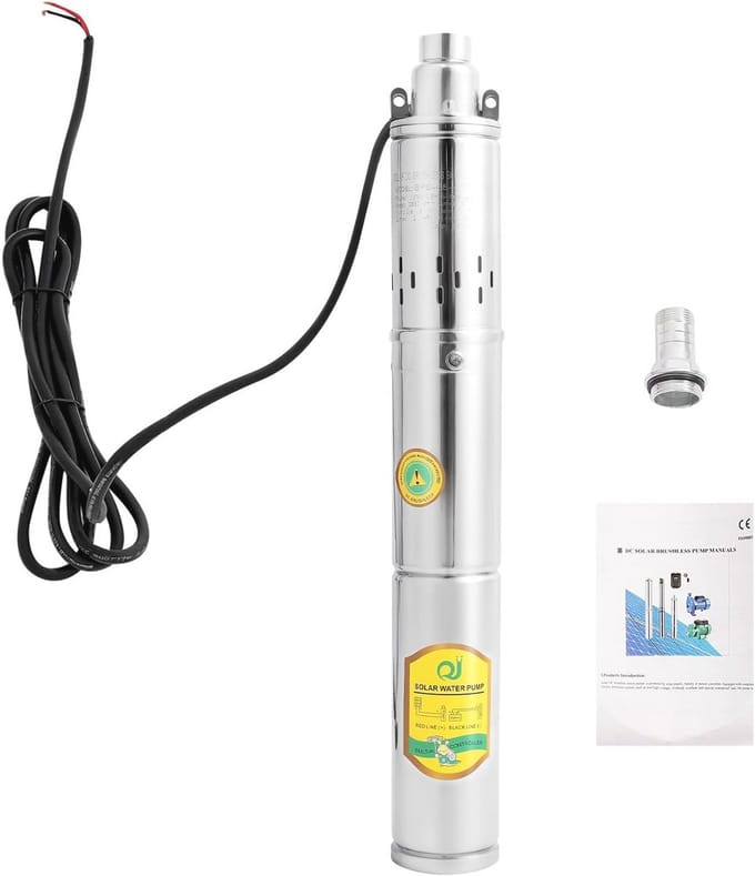 Diepe Ondergrondse Zonnepomp RVS 24V