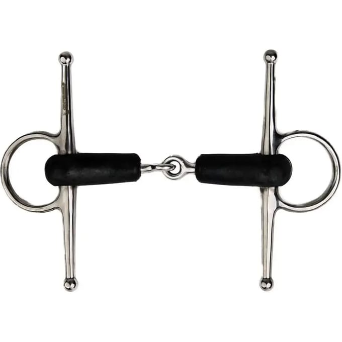 Naaldbit voor paarden met rubber Metalab