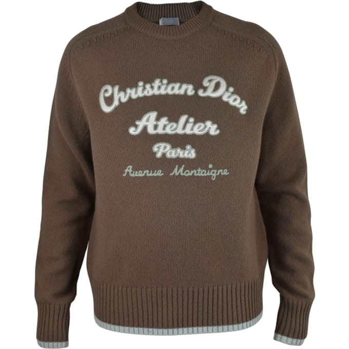 Dior CD Atelier gebreide trui Bruin