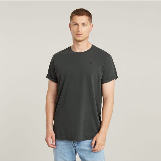 relaxed fit t-shirt van puur katoen model 'Lash washed'