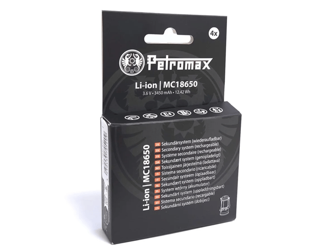 Petromax Oplaadbare LI-ION Batterijen 18650 3.6 V, 3450 MAH Pak Van 4, Batterijen