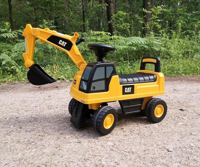Milly Mally CAT Excavator loopauto met geluid - Rijder