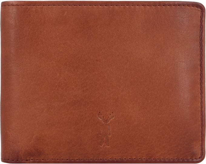 Jack Kinsky Nelson Portemonnee RFID Leer 13 cm - Jongens - Horizontaal - cognac
