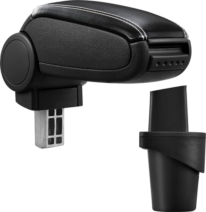 Armsteun-VW Touran-Caddy-2K-kunstleer-zwart+wit stiksel