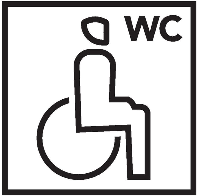 Mindervalide WC sticker 150 x 150 mm