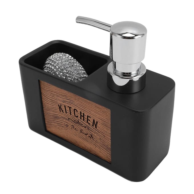Afwasmiddeldispenser Hars ABS Keuken Vloeibare Zeepdispenser met Afwasborstel voor Thuiskeuken