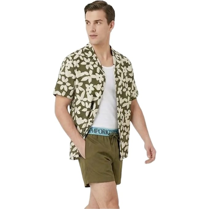 Emporio Armani herenhemd met bloemenprint