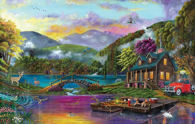 SunsOut puzzel 1000 stukjes "Paradise Lake "