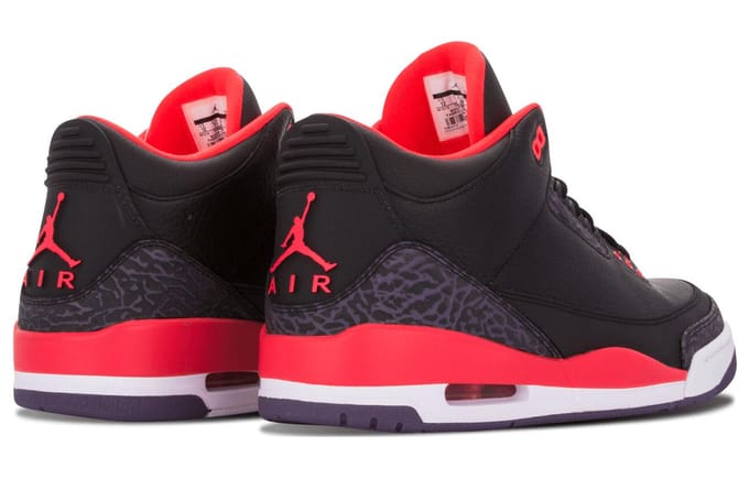 Jordan 3 Retro Crimson 136064-005 44 black