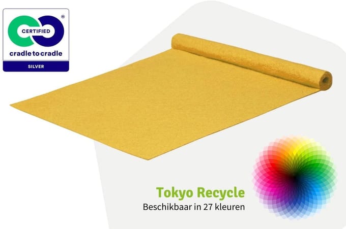 GJ Floors - Budget loper Tokyo Recycle | Geel - Breedte x Lengte: 2 meter / 3 meter
