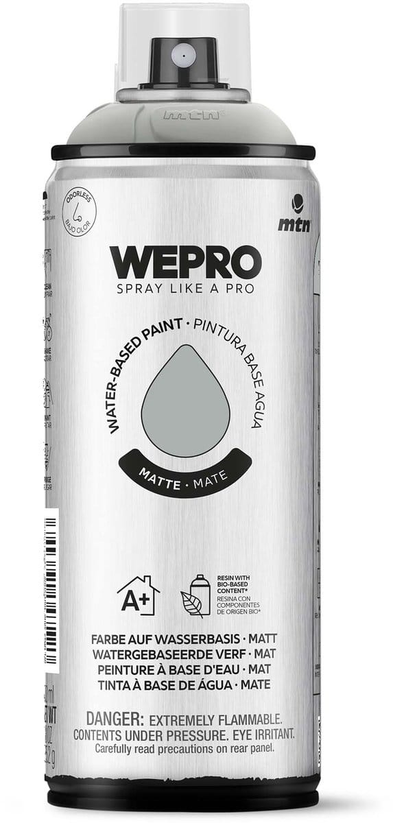 Spuitbus Grijs Panot Mat MTN WEPRO WATER-BASED PAINT 400ML