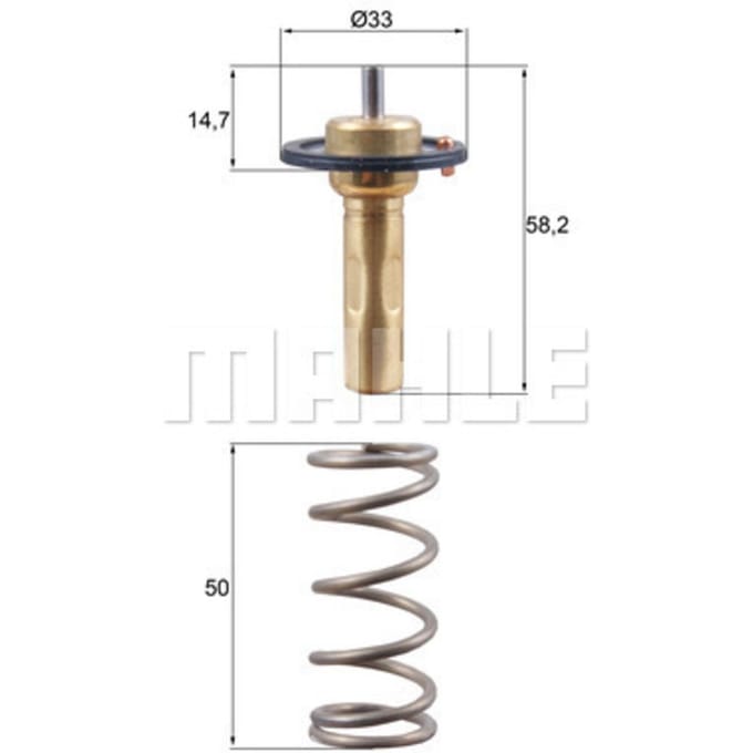 Thermostaat, koelvloeistof MAHLE TX 265 89D