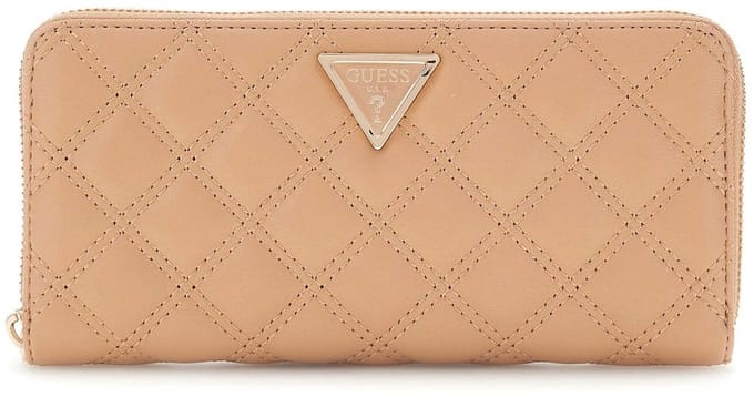 GUESS portemonnee Giully II SLG Zip Around Wallet Beige Lichtbruin