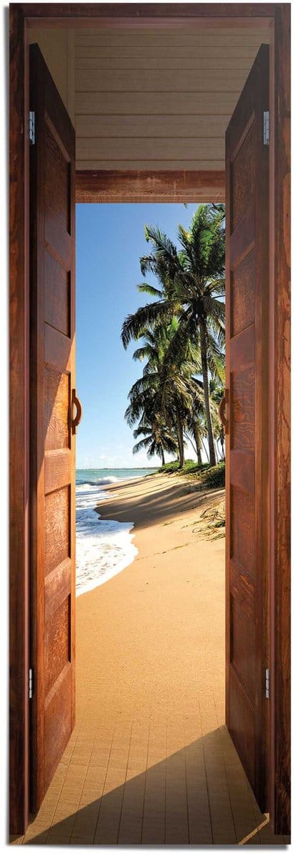 Poster Deur naar het strand - 158 x 53 - Papier - REINDERS