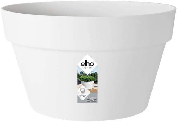 Elho Bloempot Loft Urban - Kunststof - Wit - Diam.35xh20,2cm