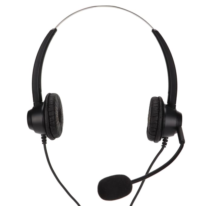 H360DRJ9MV RJ9 Kantoorheadset Binaurale Telefoonheadset met Instelbaar Luidsprekervolume en