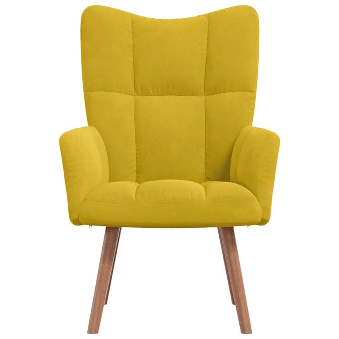 Vidaxl Fauteuil, Mosterdgeel, Bekleed met Fluweel