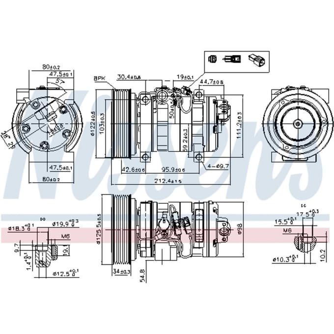 Compressor airconditioning NISSENS 89609
