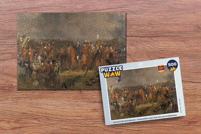 Puzzel De Slag bij Waterloo - Schilderij van Jan Willem Pieneman - Legpuzzel - Puzzel 500 stukjes