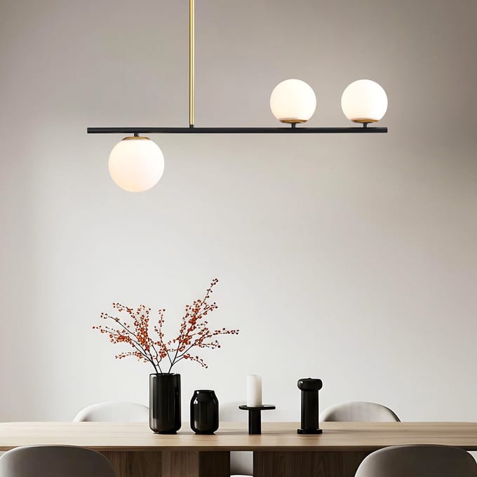 LumenXL Design hanglamp Danny, 3-lichts - melkwit