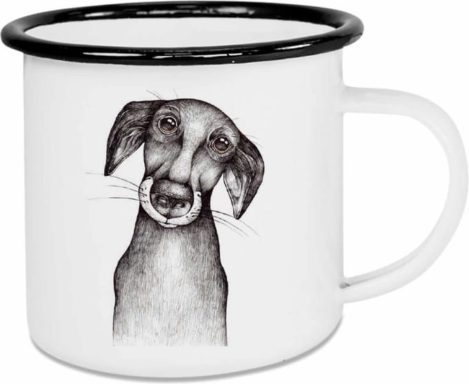 Mok emaille - hond Jurgen - Ligarti