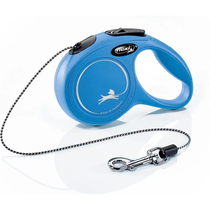 Flexi New Classic Koord - Hondenriem - Blauw - XS - 3 m - (<8 kg)