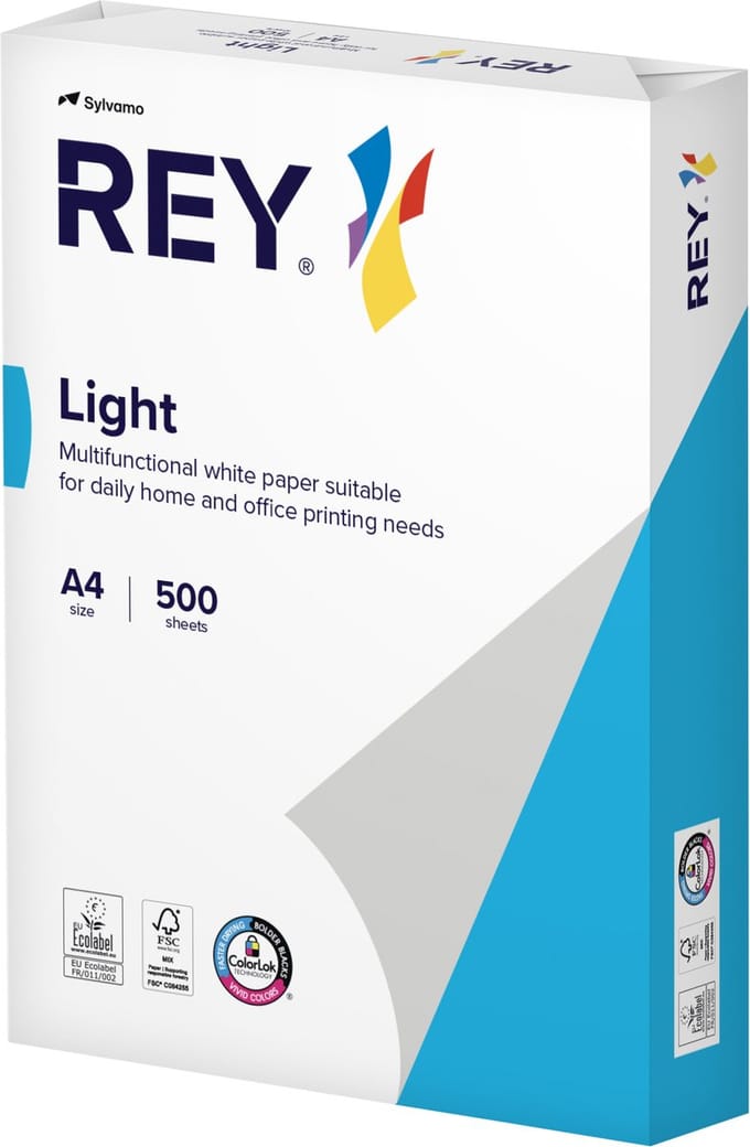 Kopieerpapier rey office light a4 75gr wit | 5 stuks